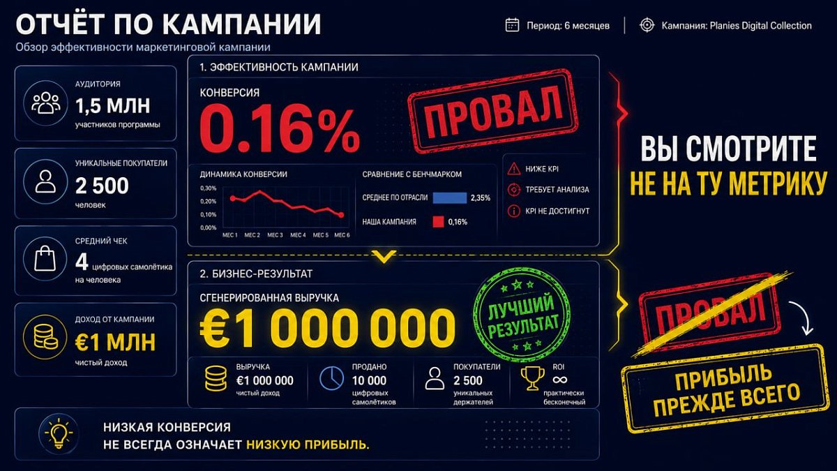 Конверсия 0,16%, которая принесла миллион евро